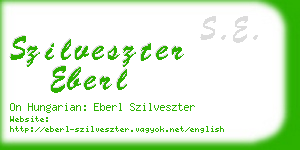 szilveszter eberl business card